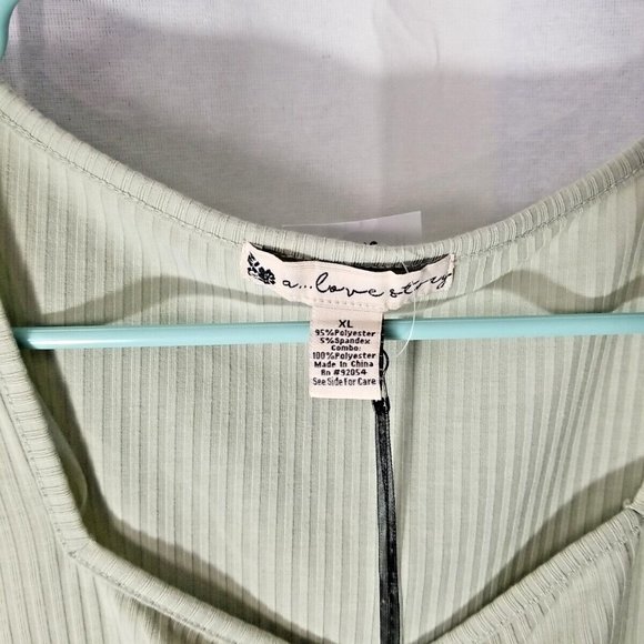 A Love Story - Dianna Sweetheart Shape Neck w/ Elbow Puff Sleeves - Desert Sage - Picture 3 of 7